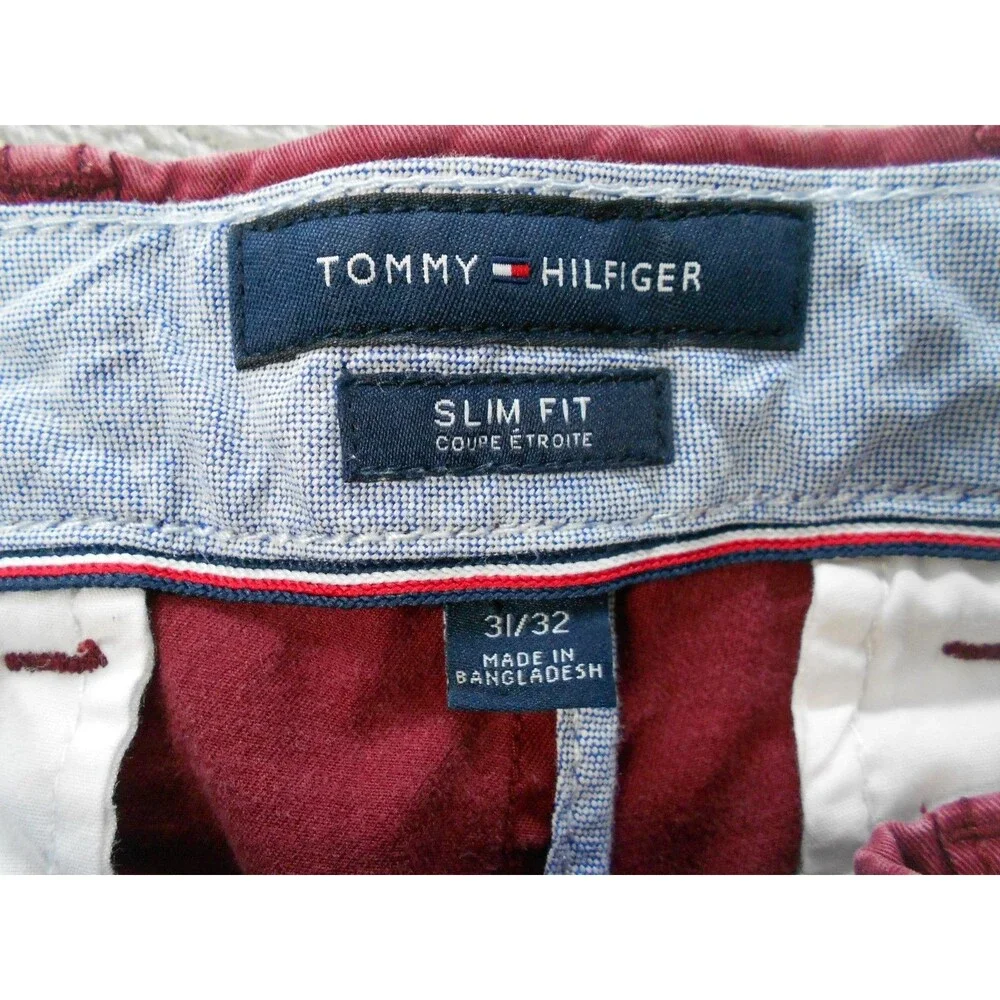 Tommy Hilfiger Chino Pants Mens Sz. 31x32 (29x29) Actual Straight Leg Red